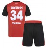 Bayer Leverkusen Granit Xhaka #34 Hemmaställ Barn 2024-25 Korta ärmar (+ Korta byxor)